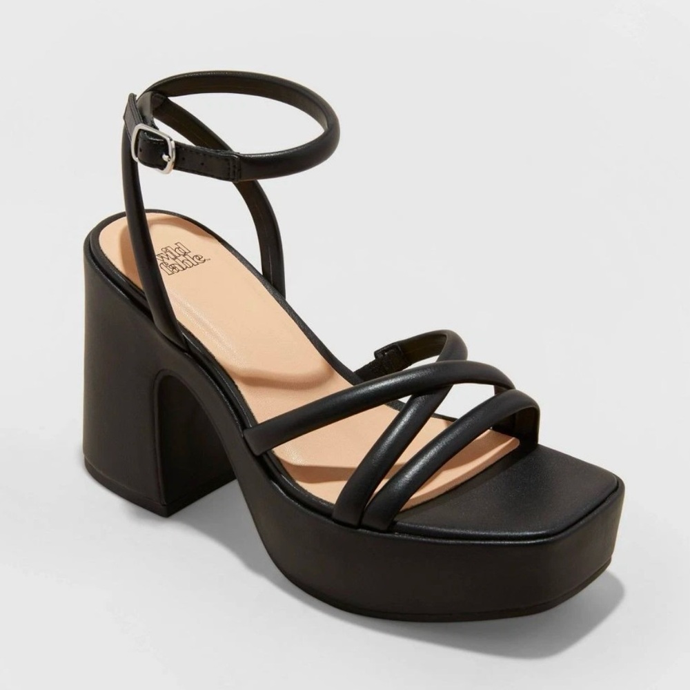 Wild Fable Black Platform Shoes with Chunky Heel Size 14!!!